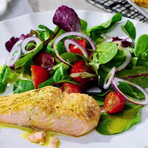 Fisch Pepito Salat