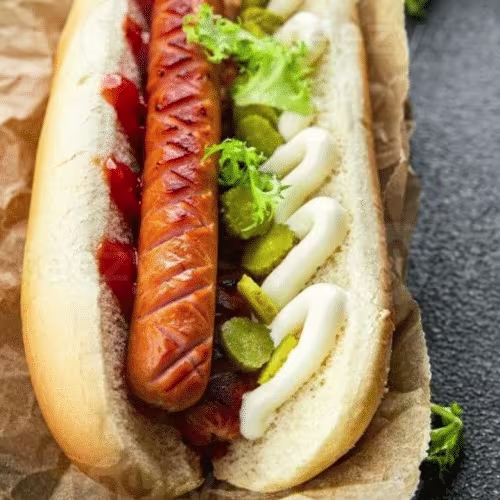 Käsekrainer sandwich