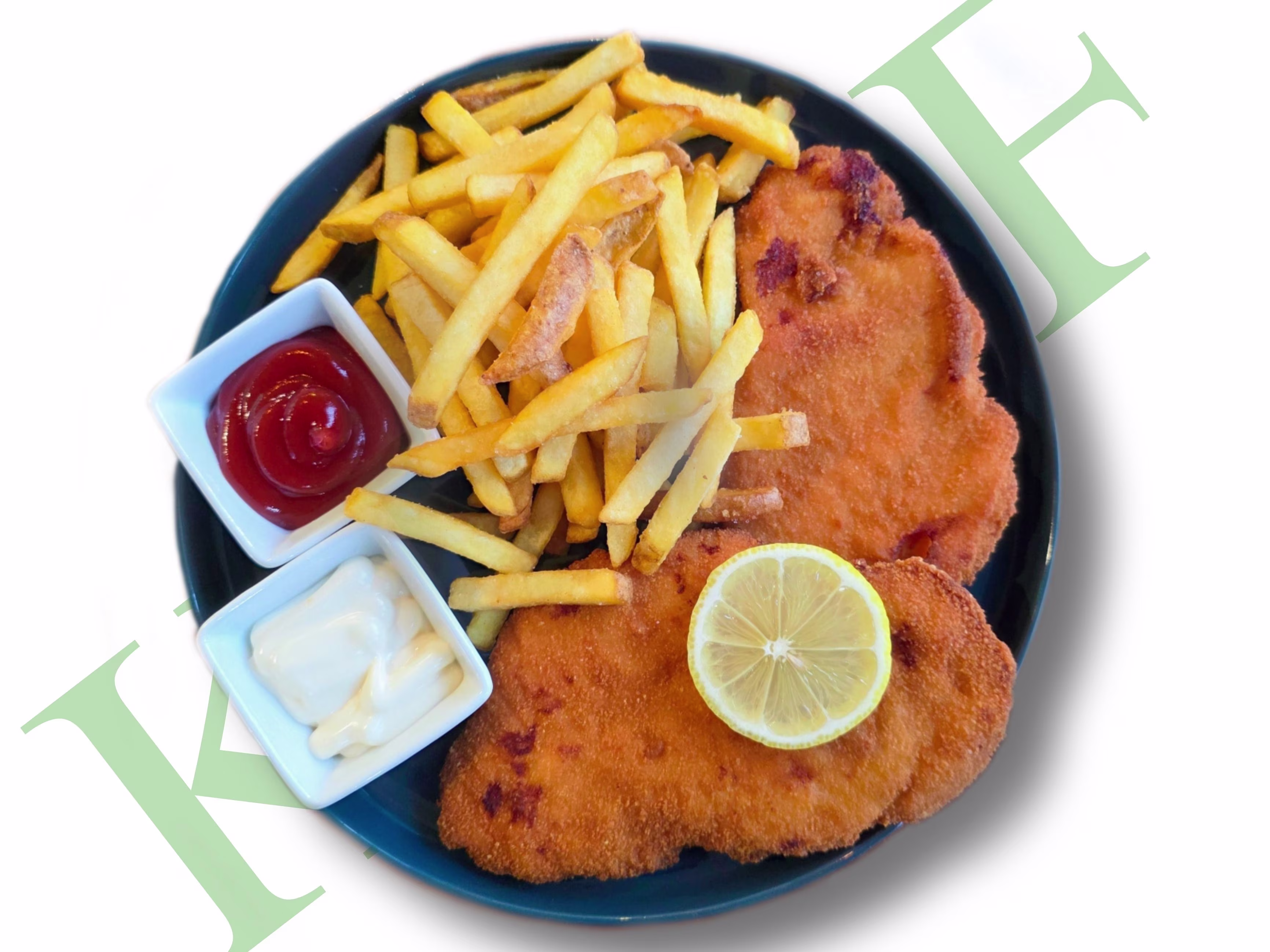 Hühner Schnitzelteller