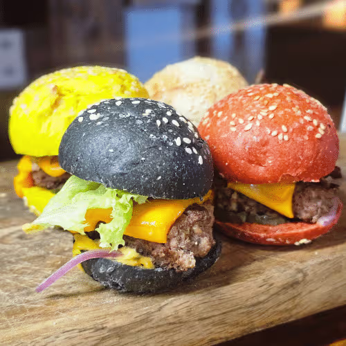 Bro's Mini Burger (4 stück färbige Brötchen)