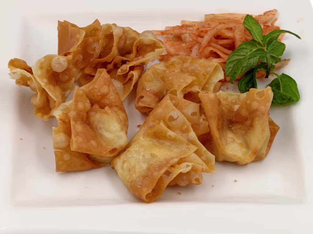 Gebackenes Wun Tun Taschen 7st