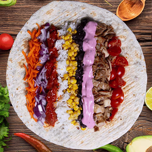 Plant Chicken Burrito (vegan)