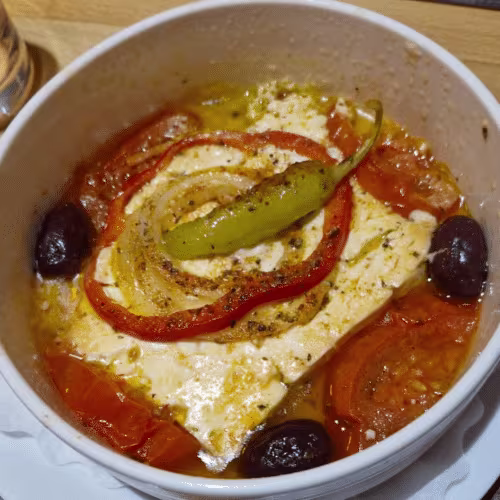 Schafskäse überbacken (Feta)