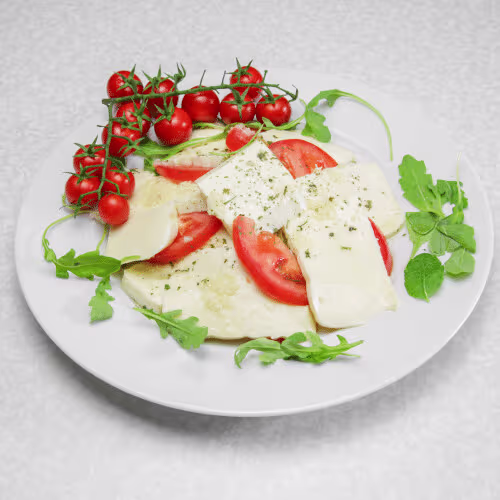 Mozzarella auf Tomatenscheiben