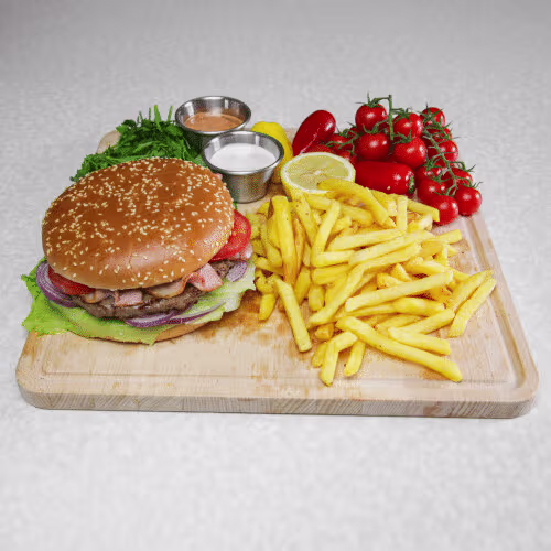 Bacon Cheese Burger  180g Rind Fleisch