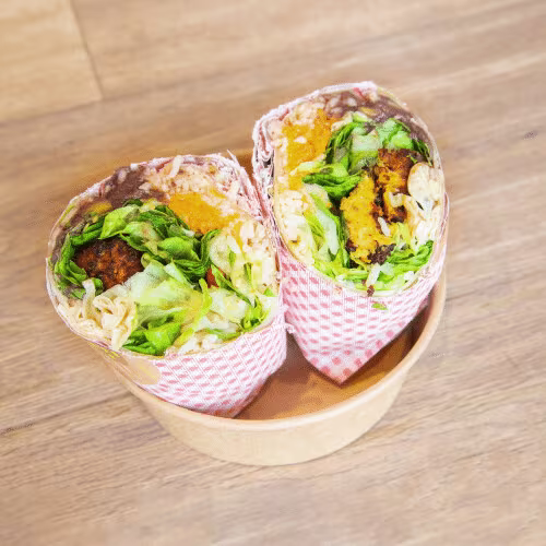 Sweet Potato Falafel Burrito (vegan)