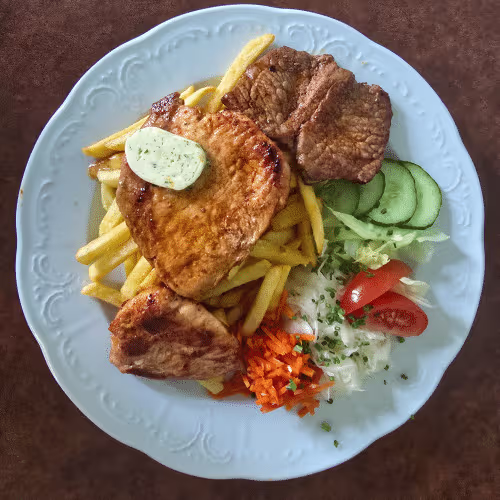 Teller mit Gegrilltem