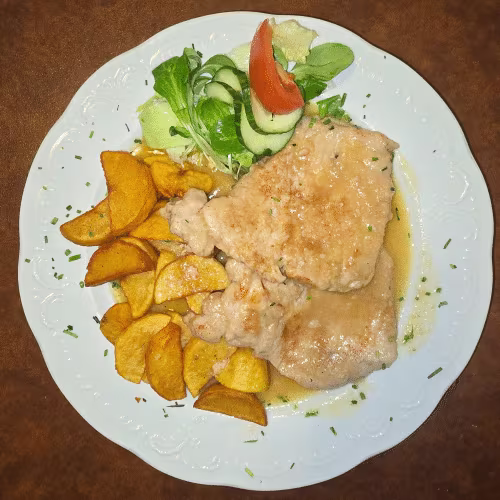 Knoblauchschnitzeln im Saft