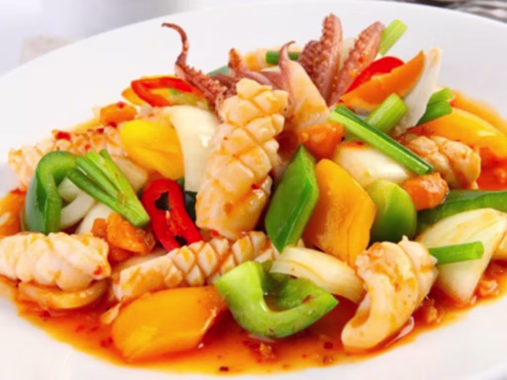 Tintenfisch Szechuan (scharf)
