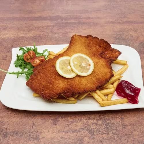 Hausgemachtes Schnitzel von der Pute