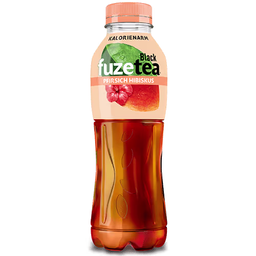 Fuzetea Schwarzer Tee Pfirsich-Hibiskus 0,5l (EINWEG)