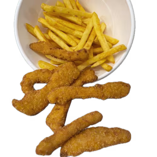 Chicken Fingers (7 Stück)  & Pommes
