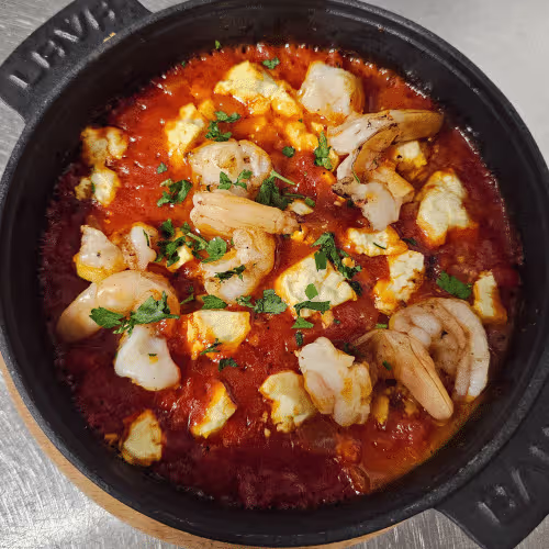 Shrimps Saganaki