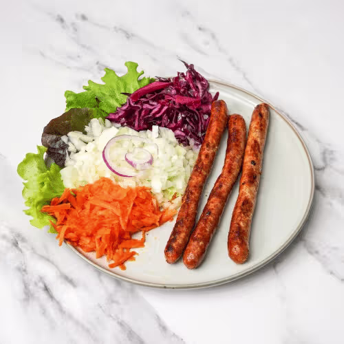 Hausgemachte Grillwurst (2 Stück, scharf)