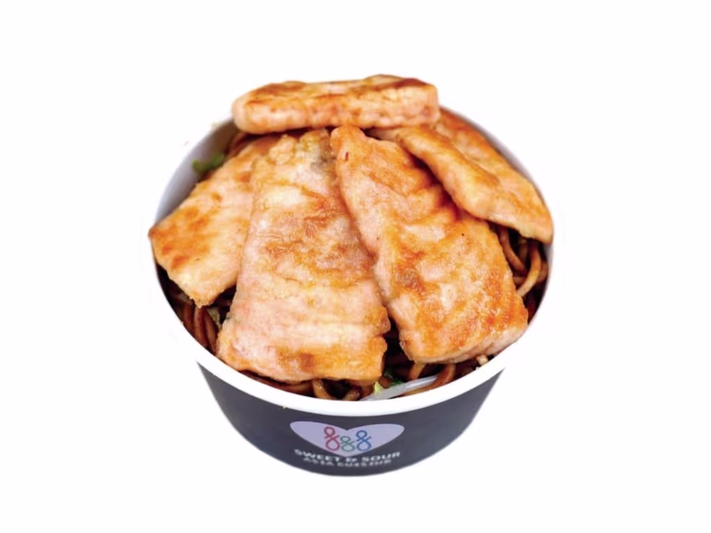 Box mit Lachs Teriyaki