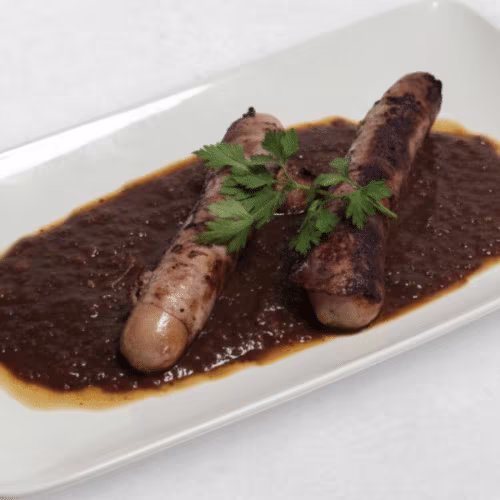 Debreziner in Gulasch Sauce