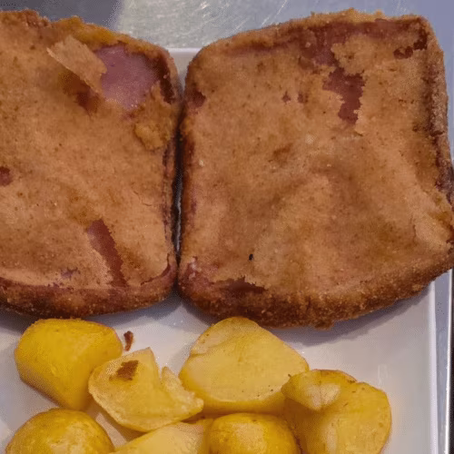 Käse-Leberkäse Gebackene