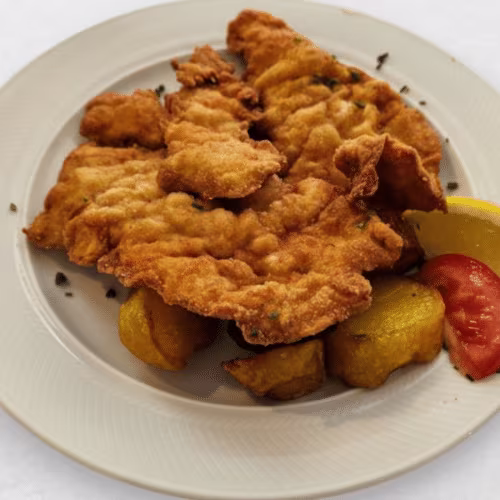 Schweinsschnitzel mit reis