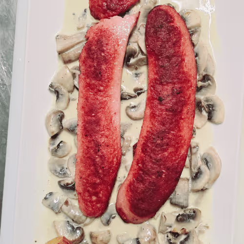 frankfurter mit Champignonsauce