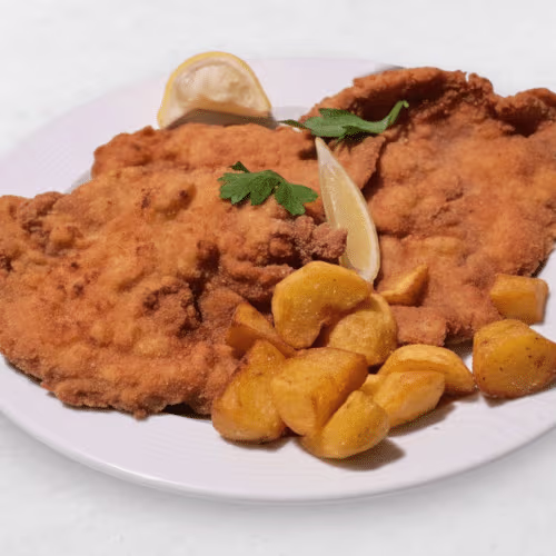 Hühnerschnitzel mit reis