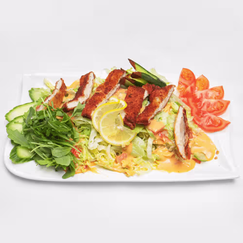 Putenstreifen Salat