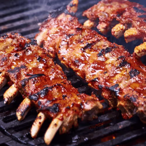 Spareribs vom Kalb mit Knoblauch (Halal)