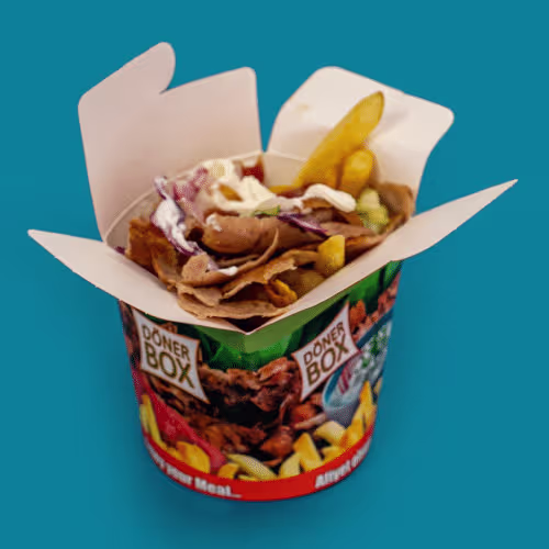 Döner-Box mit Zusatz vom Kalb