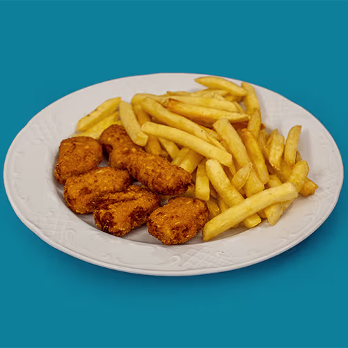 Chicken Nuggets (6 Stück) mit Pommes Frites