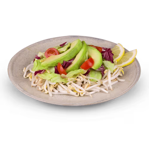Avocado-Sojasprossen Salad (vegan)