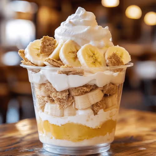 Hausgemachter Magnolia-Bananen-Cup