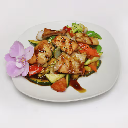 Lachs Teriyaki