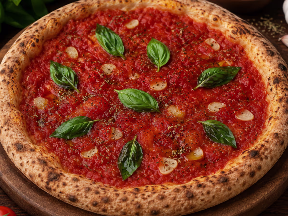 Pizza Marinara (Ohne Käse)