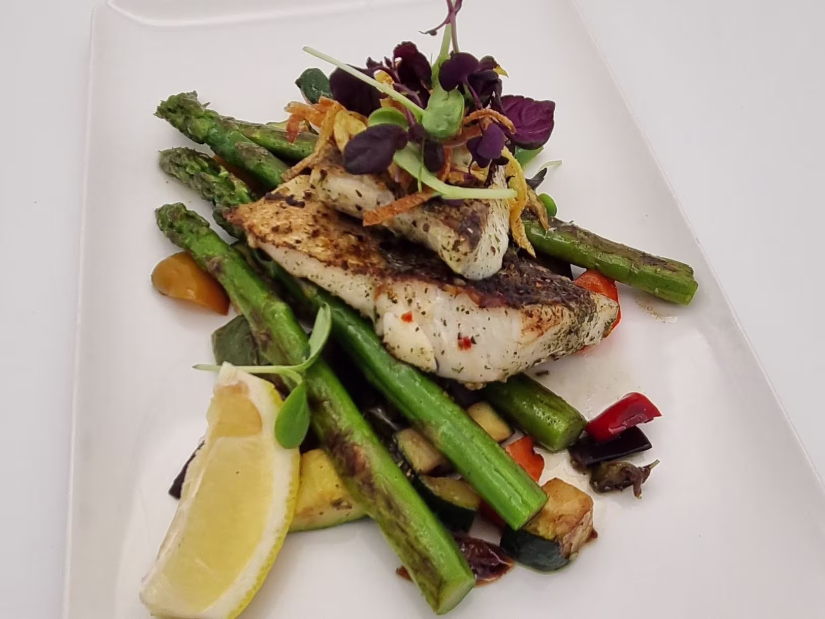 Gebratenes Loup de mer Filet