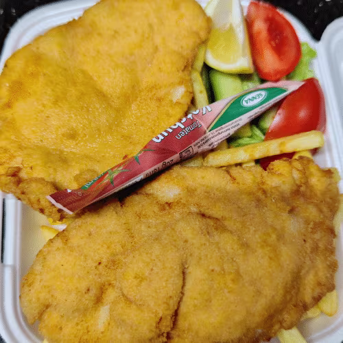 Gebackenes Putenschnitzel