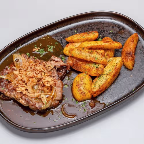 Wiener Zwiebelrostbraten vom Rib Eye