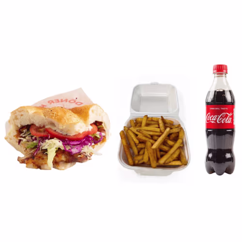 Döner Kebap XL Menü (Pommes und Getränk)