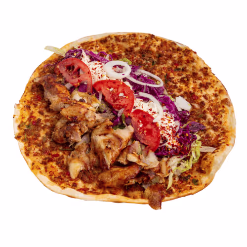 Lahmacun mit Kebapfleisch