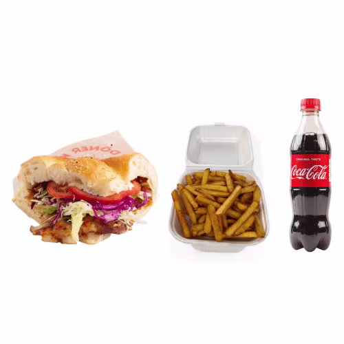 Döner Kebap Menü (Pommes und Getränk)