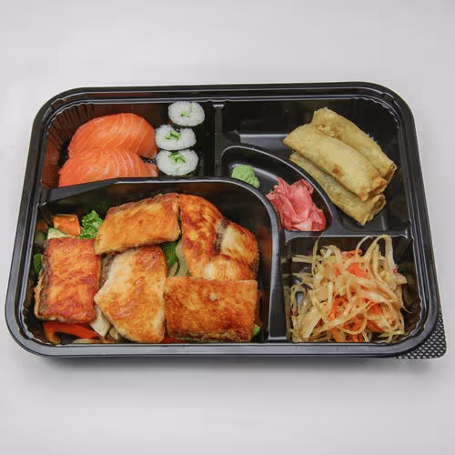 Gegrillter Lachs Bento