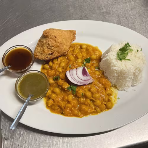 Samosa Cholle (vegan)