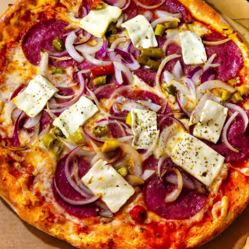 Hauspizza (scharf)
