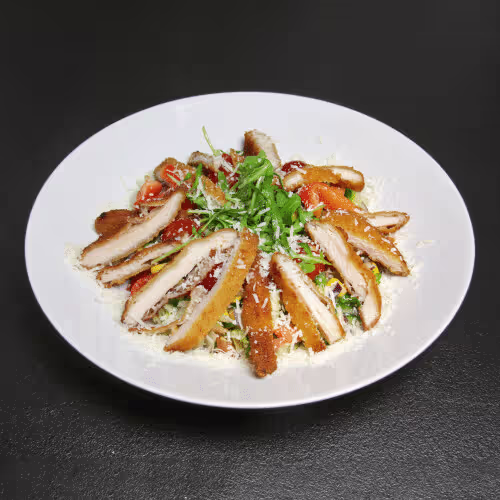 Hühnerstreifen Salat