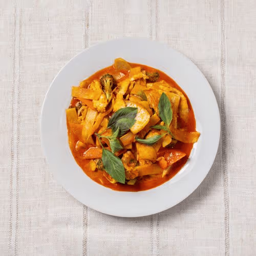 Thai rotes Curry mit Gemüse (scharf)