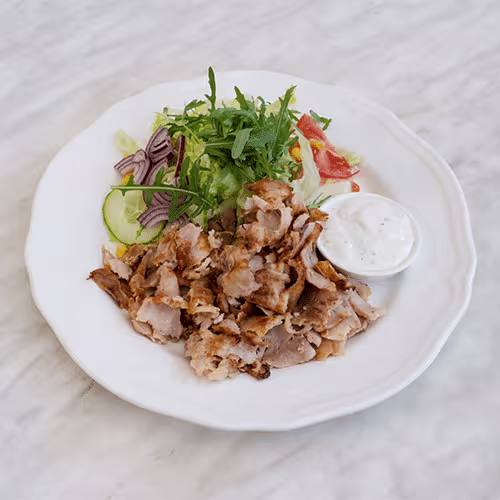 Kebab Teller mit Salat