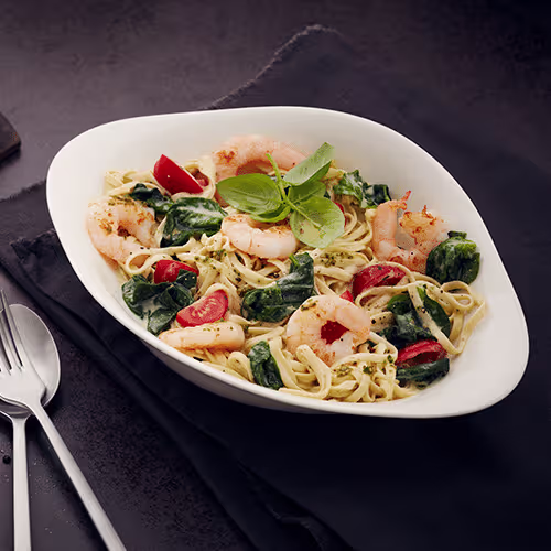 Pasta Gamberetti e Spinaci