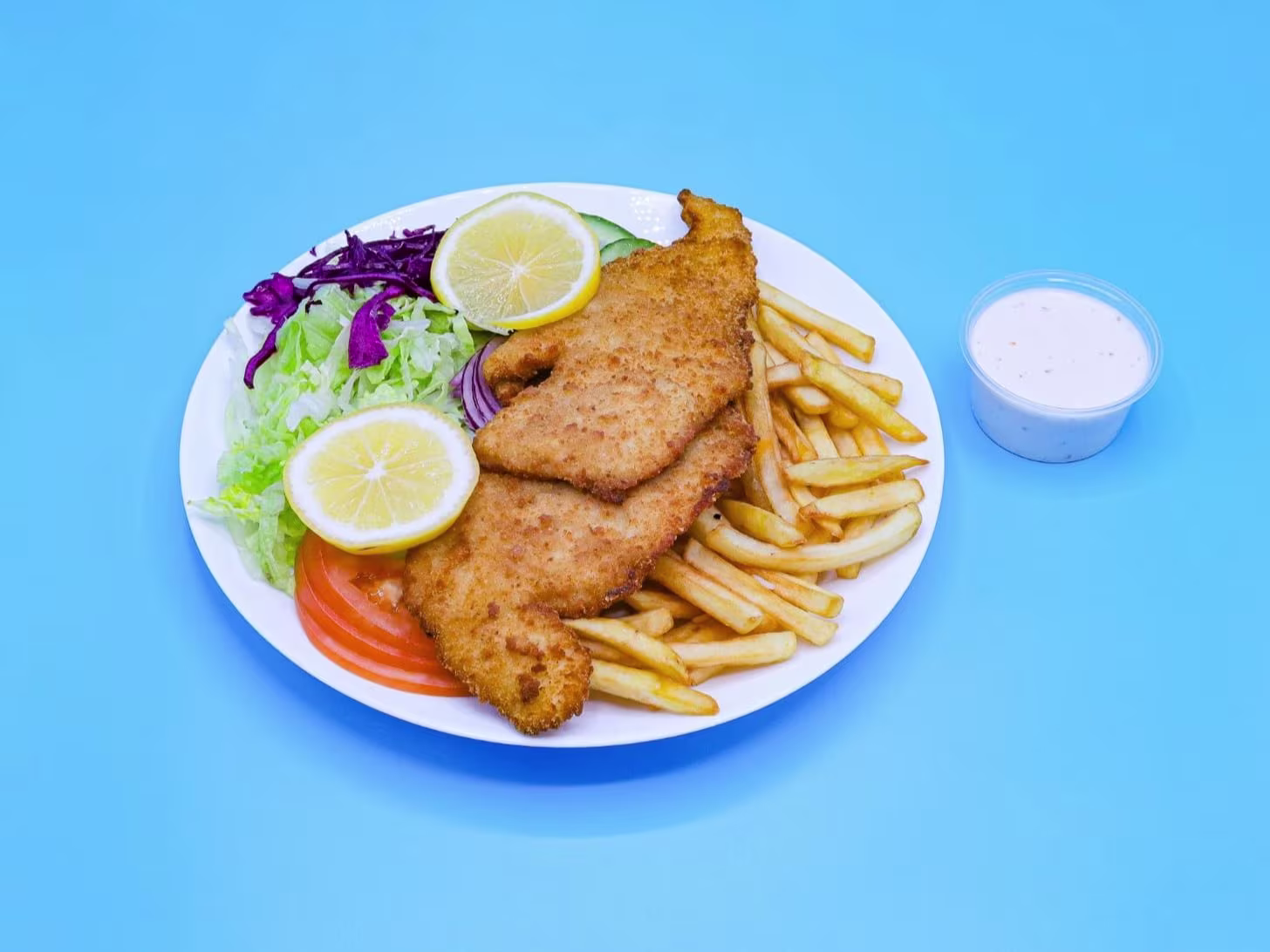 Hühner Schnitzel Teller
