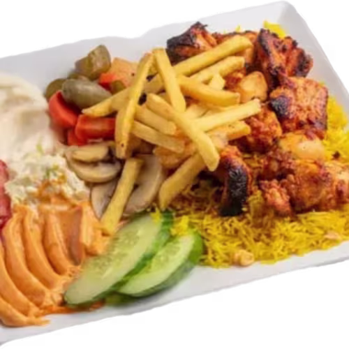 Hühnerspieß Menü