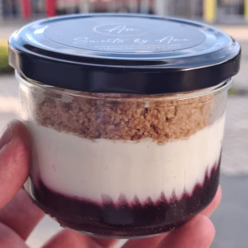 Cheesecake mit Heidelbeeren