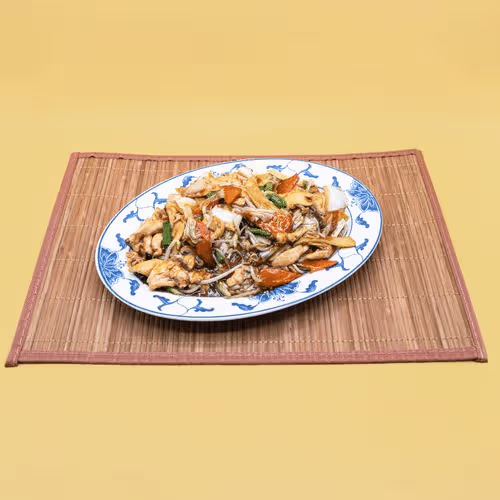 Acht Schätze in Pekingsauce (scharf)