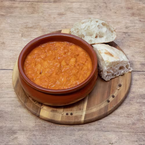 Überbackene Bohnensuppe